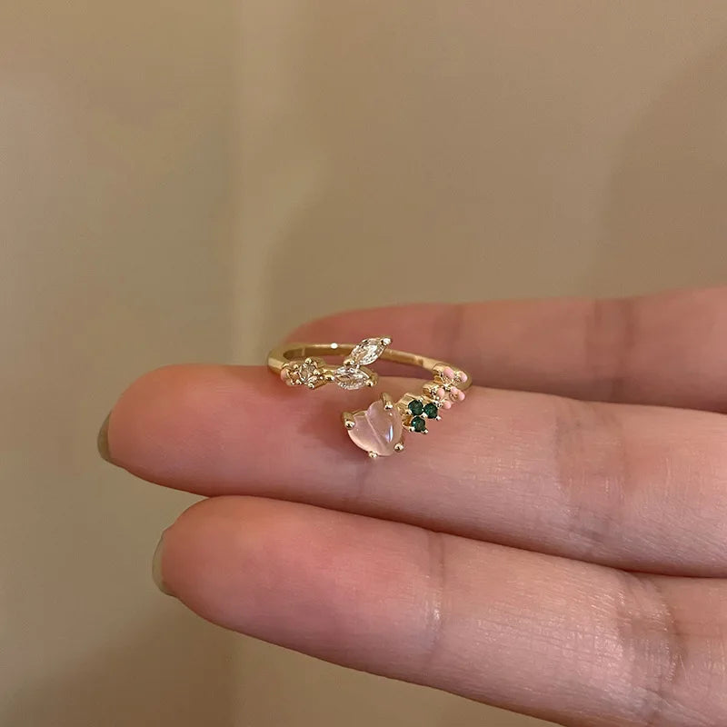 Opal Heart Rings
