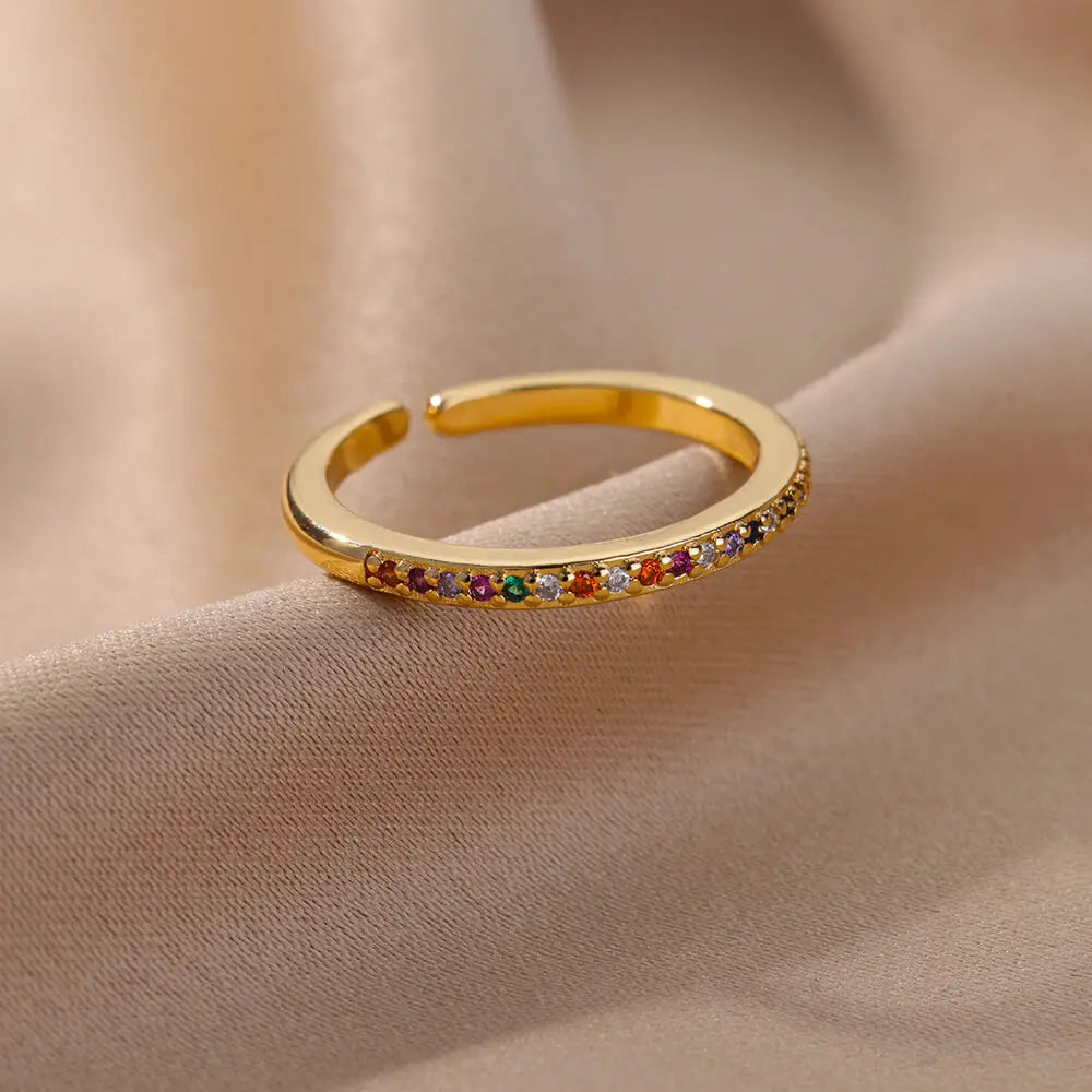 Zircon Green Rings