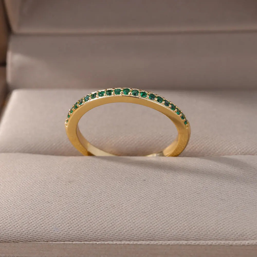 Zircon Green Rings