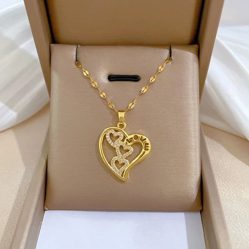 Trendy Heart Neckalace