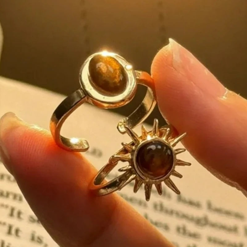 Retro Brown Rings