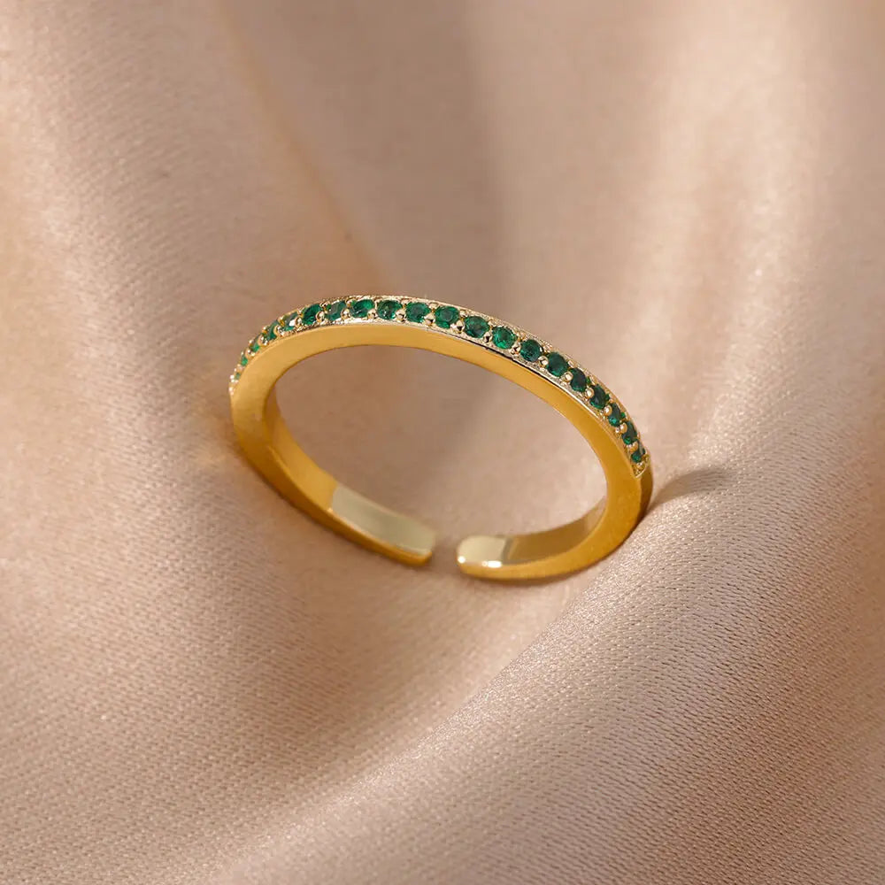 Zircon Green Rings