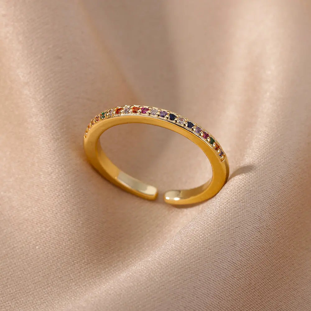 Zircon Green Rings