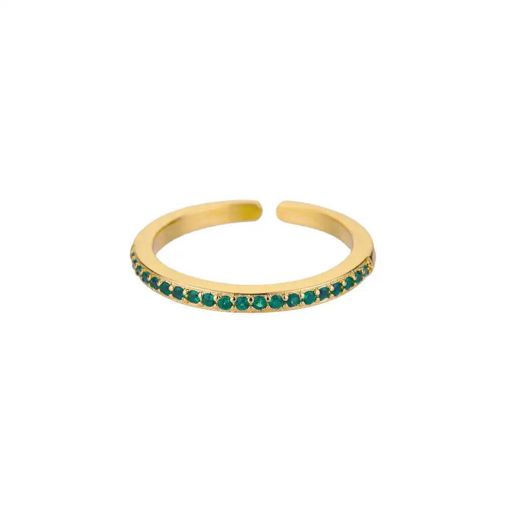 Zircon Green Rings